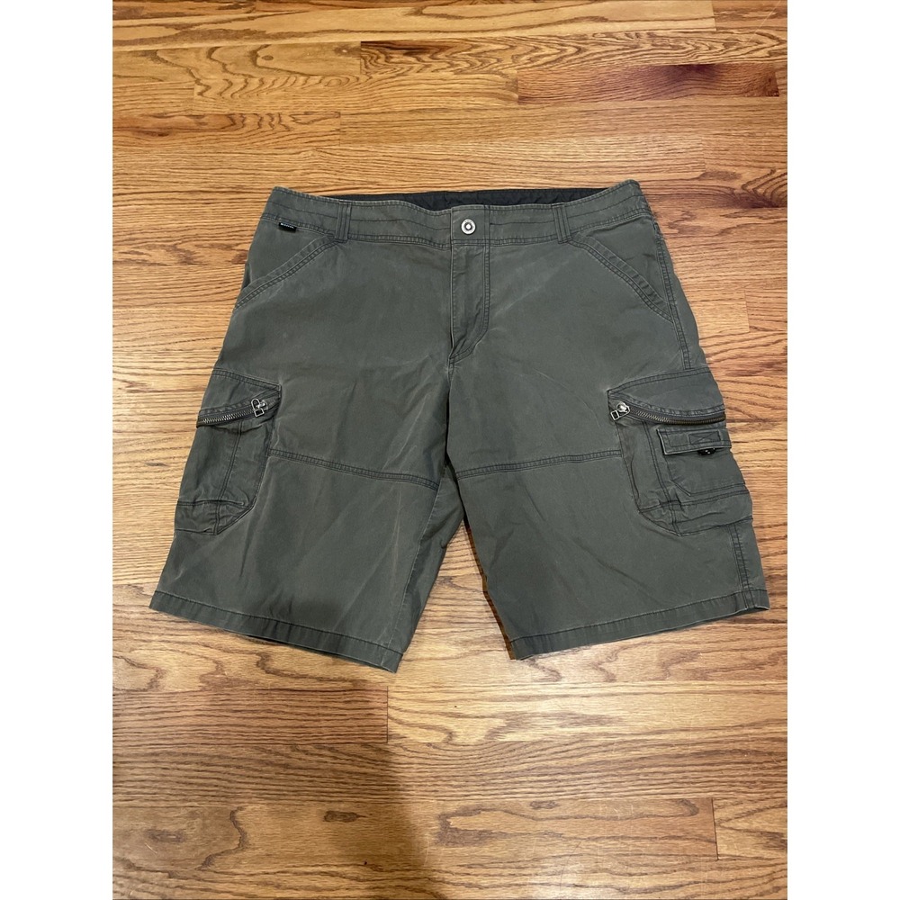 Kuhl Men's Vintage Patina Dye Hiking Cargo Shorts Gray Size 38 12" Inseam
